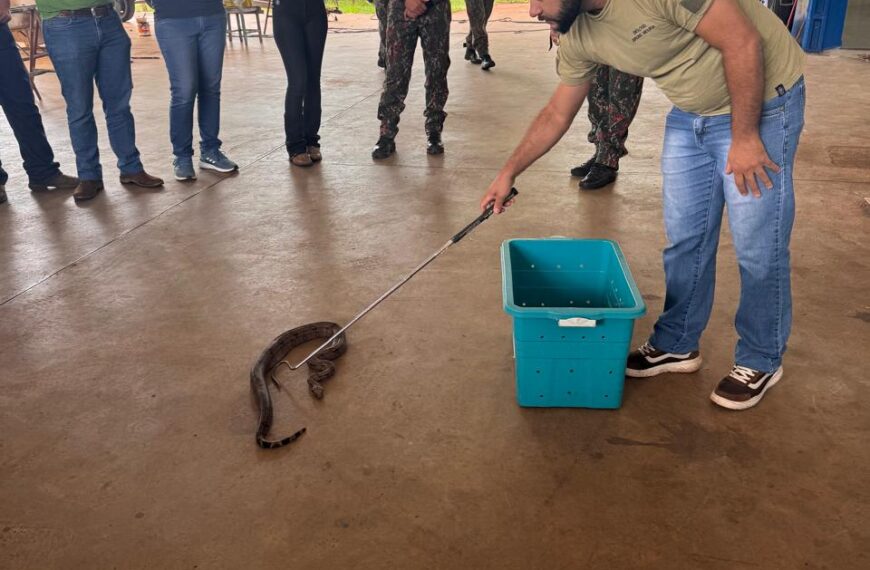 Acadêmicos de Medicina Veterinária da UNIGRAN conhecem técnicas para resgate de animais silvestres