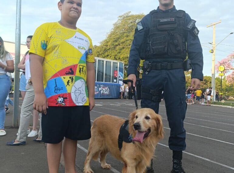 Canil do 4º BPM participou de evento no Horto Florestal em Ponta Porã