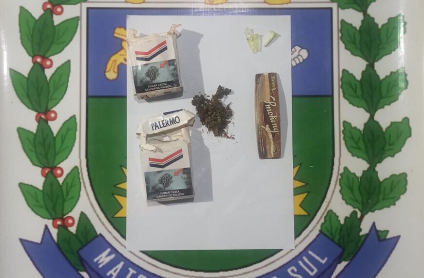 Adolescente é flagrado pela Polícia Militar com drogas em distrito da fronteira
