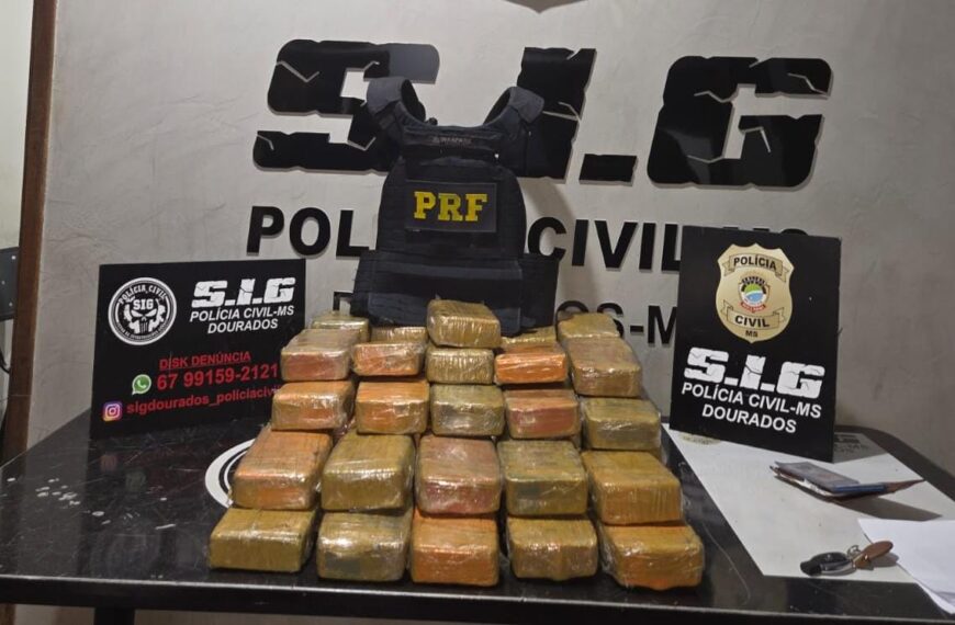 Paulista é preso em Dourados com 55 quilos de cocaína