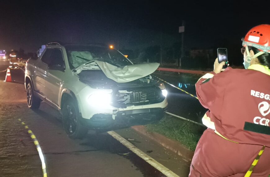 Mulher morre atropelada na BR 163 em Dourados