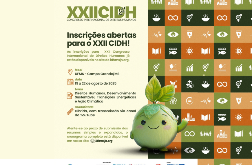 Abertas inscrições do XXII Congresso Internacional de Direitos Humanos