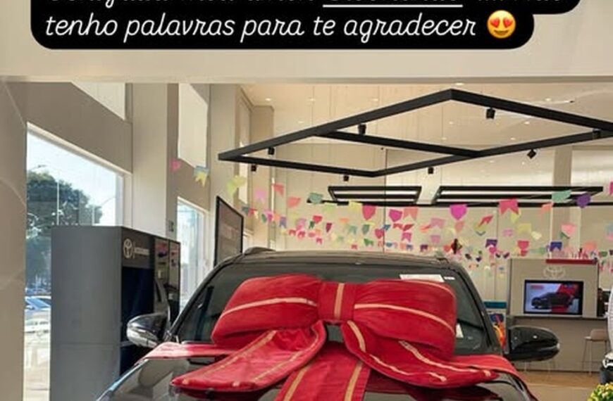 Leonardo dá carrão de luxo para Poliana após Dia dos Namorados: ‘Sem palavras’