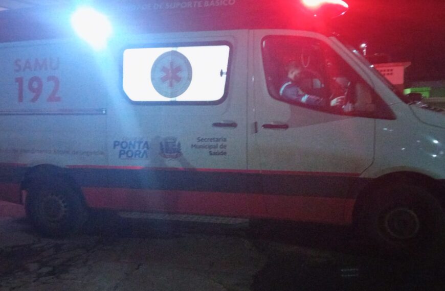 Acidente entre moto e ônibus deixa um morto e um ferido grave em Ponta Porã