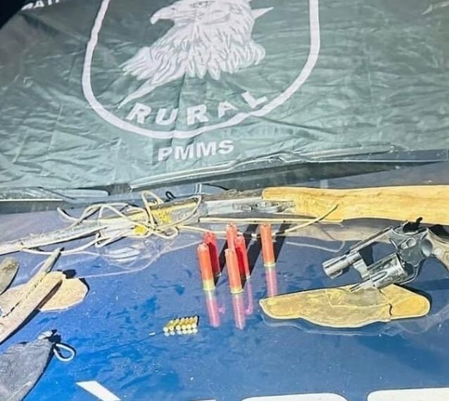 Homem é preso com armas e munições na zona rural de Bela Vista