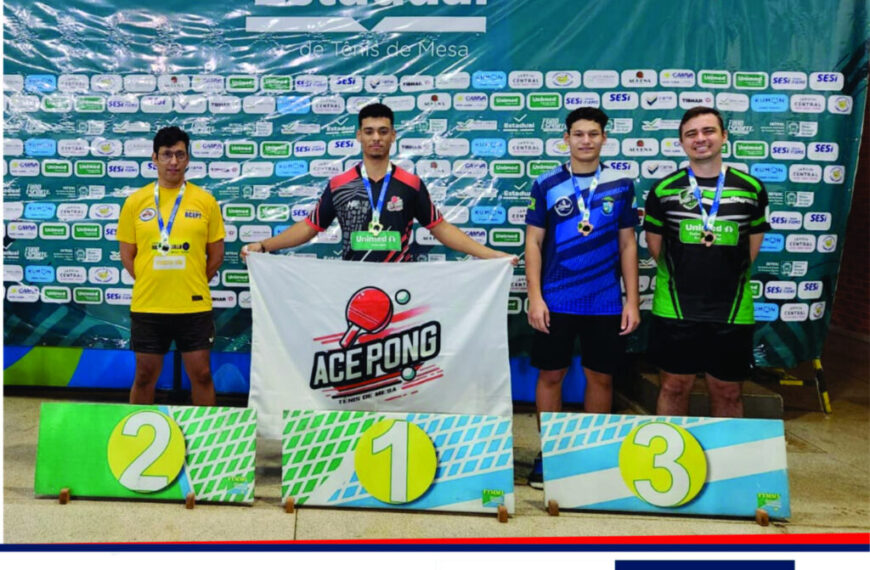 Mesatenistas de Ponta Porã conquistam 1 ouro e 3 medalhas de prata em etapa estadual