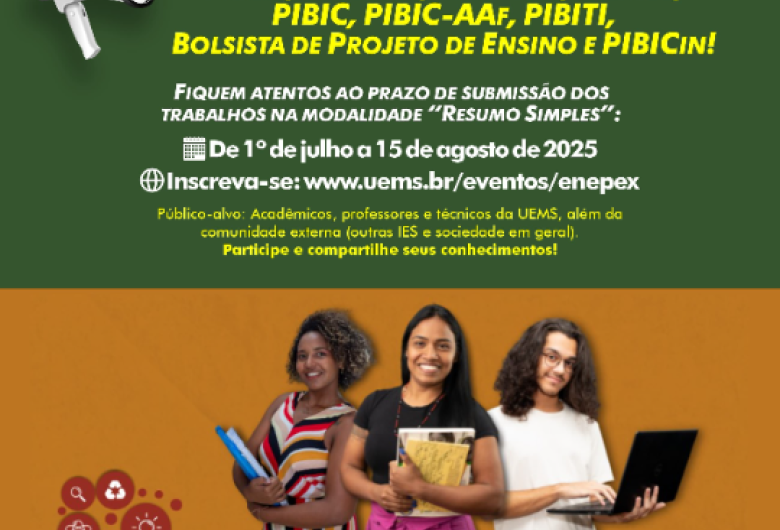 Prazo para submissão de trabalhos no Enepex vai até 15 de agosto