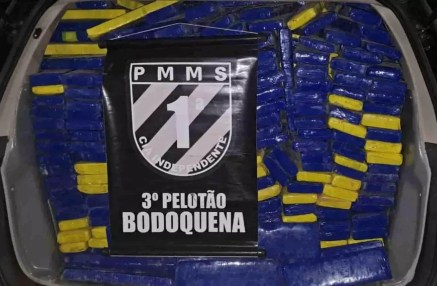 Polícia apreende caminhonete furtada com quase 2 toneladas de maconha