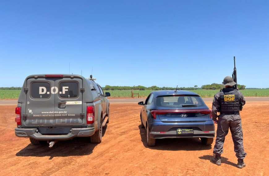 Homem é preso em Caarapó com veículo furtado na terça em São Paulo