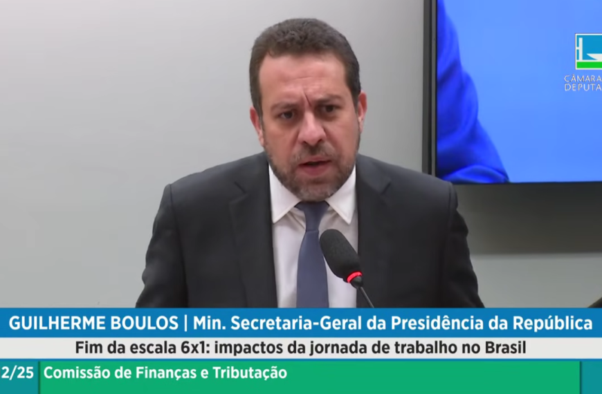 Ministro Guilherme Boulos participa de audiência da Câmara dos Deputados sobre o fim da escala 6×1