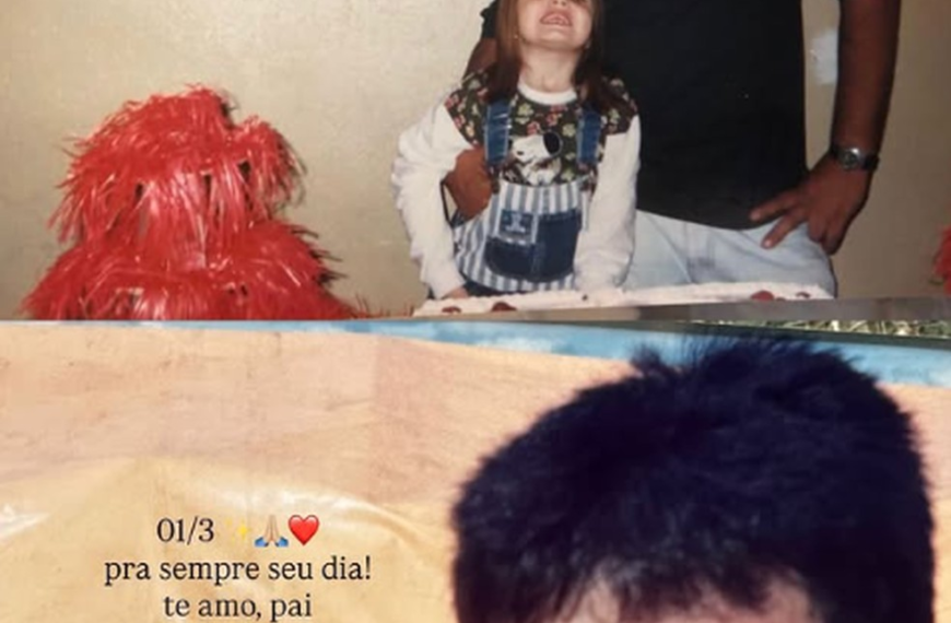 Emocionada, Camila Queiroz homenageia o pai que já faleceu: ‘Pra sempre seu dia’