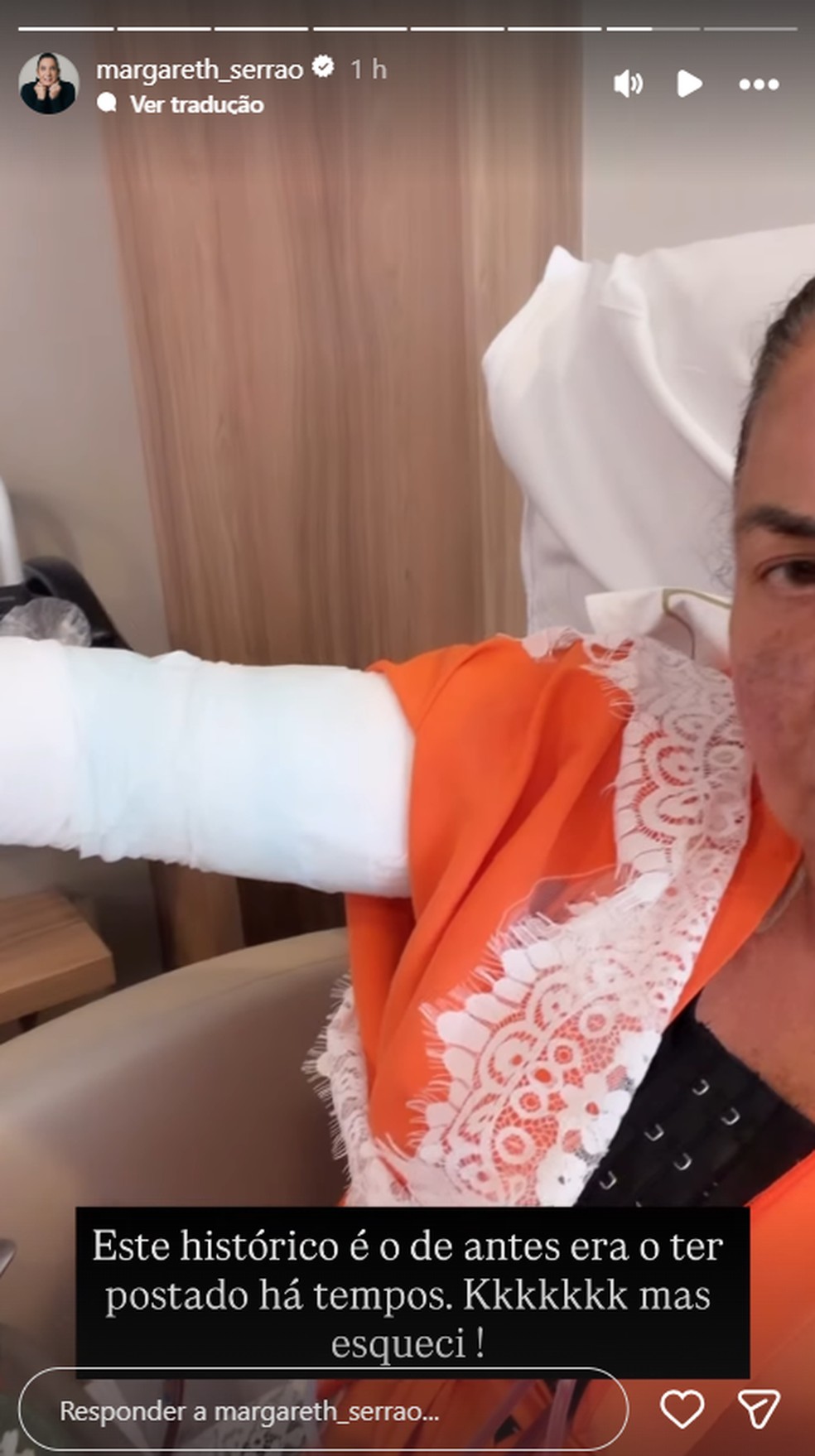 Margareth Serrão faz primeiras cirurgias plásticas aos 60 anos e celebra resultado Margareth Serrão após cirurgias — Foto: Reprodução/Instagram