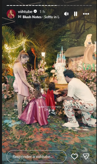 Viih Tube e Eliezer celebram 3 anos da filha com festa luxuosa em SP: ‘Dia de princesa’