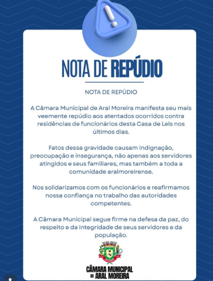 Funcionários de câmara municipal são alvos de atentados a tiros