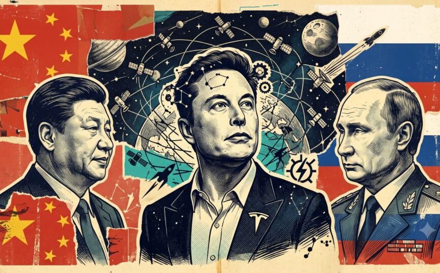 O plano da China e da Rússia para neutralizar a SpaceX e dominar a órbita da Terra