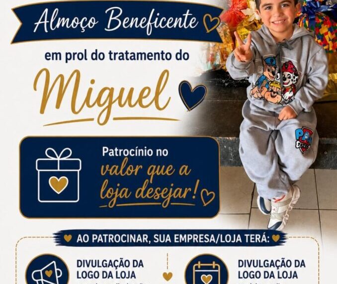 Ponta Porã: Miguel tem distrofia muscular de duchenne e precisa de ajuda