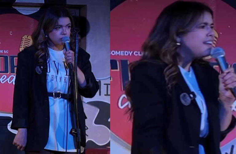 Mulher atira cadeira em humorista durante show de stand-up em SC