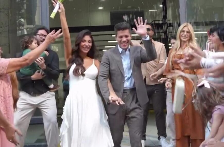 Arthur Aguiar e Jheny Santucci se casam — Foto: Reprodução/Instagram